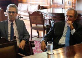 Governador Zema conversou recentemente com o ministro Paulo Guedes sobre situação financeira de Minas. Foto - Ministério da Economia
